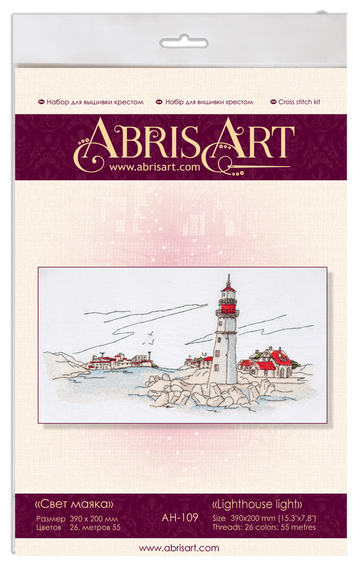 Cross-stitch kit Lighthouse light AH-109 - Wizardi