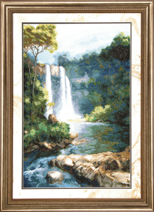 Cross-stitch kit M-106C "Waterfall" - Wizardi