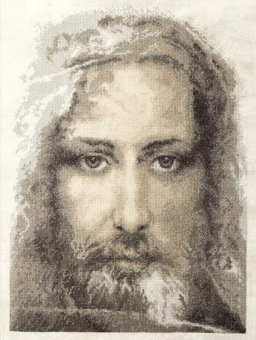 Cross-stitch kit M-202C "Sacred relic of Christians - Turin Shroud - truthful image of Our Lord Jesus Christ" - Wizardi