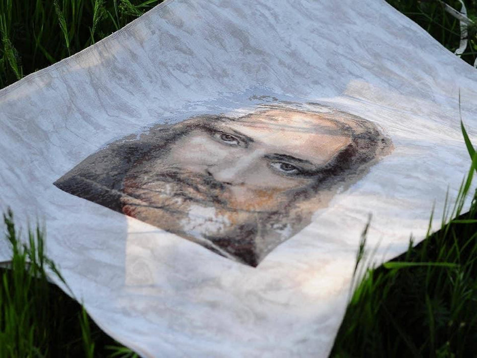 Cross-stitch kit M-202C "Sacred relic of Christians - Turin Shroud - truthful image of Our Lord Jesus Christ" - Wizardi