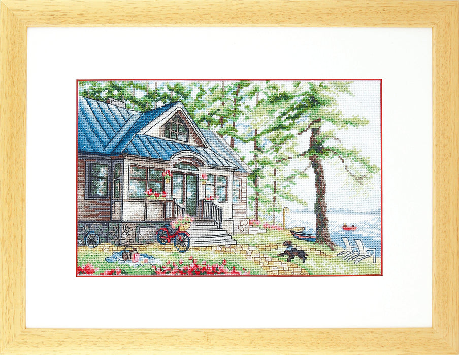 Cross-stitch kit M-322C "Rest at the lake" - Wizardi