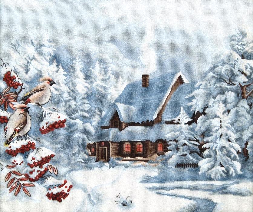 Cross-stitch kit M-385C "Frosty evening" - Wizardi