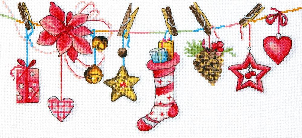 Cross-stitch kit M-446C "Festive mood" - Wizardi