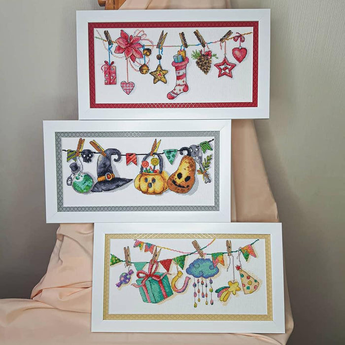 Cross-stitch kit M-446C "Festive mood" - Wizardi