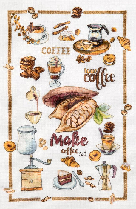 Cross-stitch kit M-495C "Delicious stories" - Wizardi