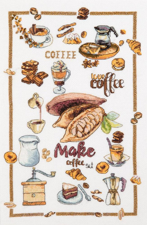 Cross-stitch kit M-495C "Delicious stories" - Wizardi