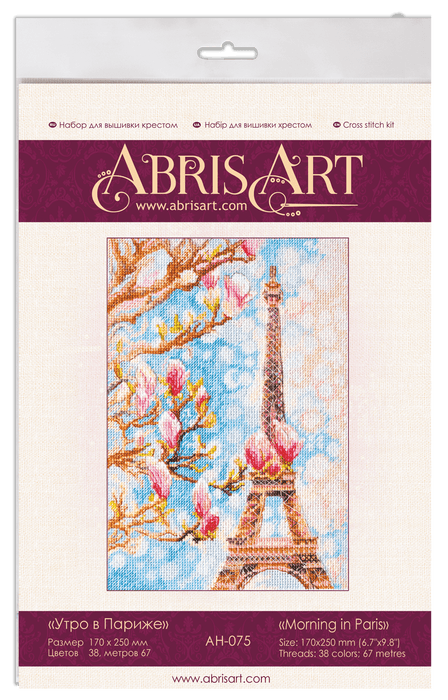 Cross-stitch kit Morning in Paris AH-075 - Wizardi