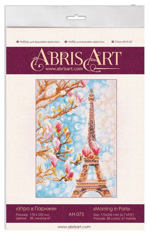 Cross-stitch kit Morning in Paris AH-075 - Wizardi