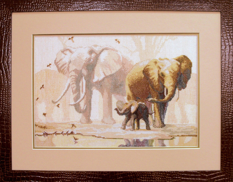 Cross-stitch kit No475C "Elephants" - Wizardi