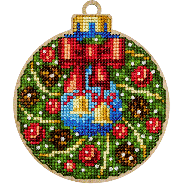 Cross-stitch kit on wood FLW-003 - Wizardi