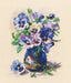 Cross-stitch Kit "Pansies in torquay pottery" M719 - Wizardi