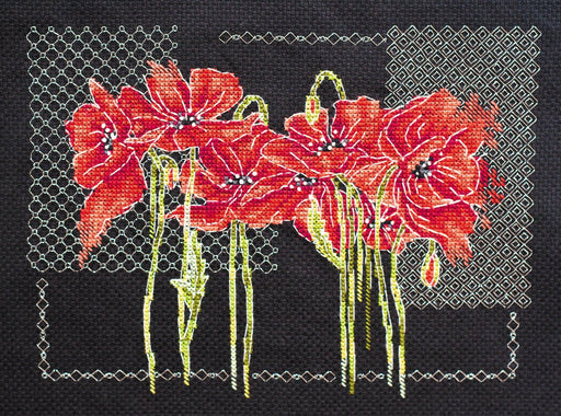 Cross-stitch kit Poppies AH-138 - Wizardi