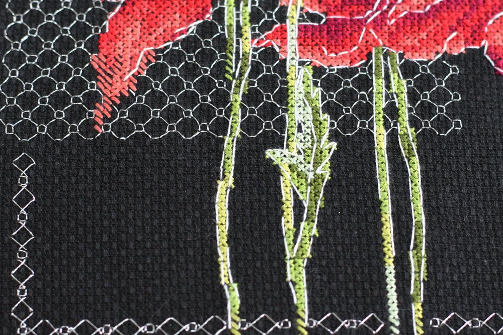 Cross-stitch kit Poppies AH-138 - Wizardi