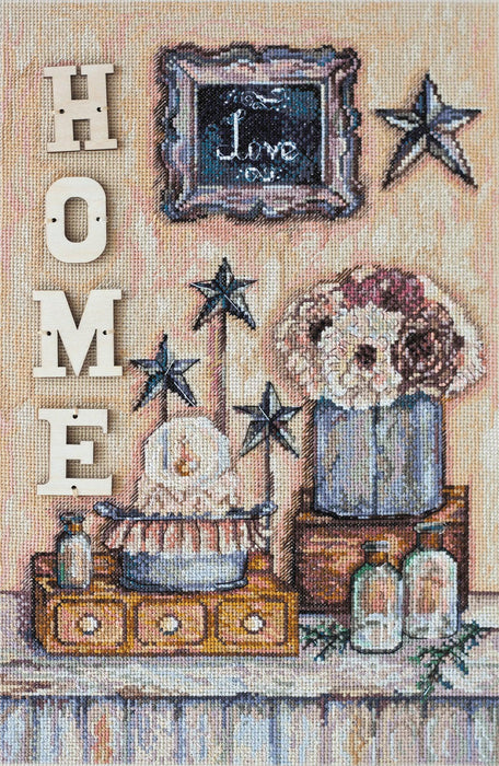 Cross-stitch kit Warm at home AH-059 - Wizardi