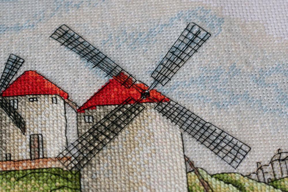 Cross-stitch kit Windmills AH-111 - Wizardi