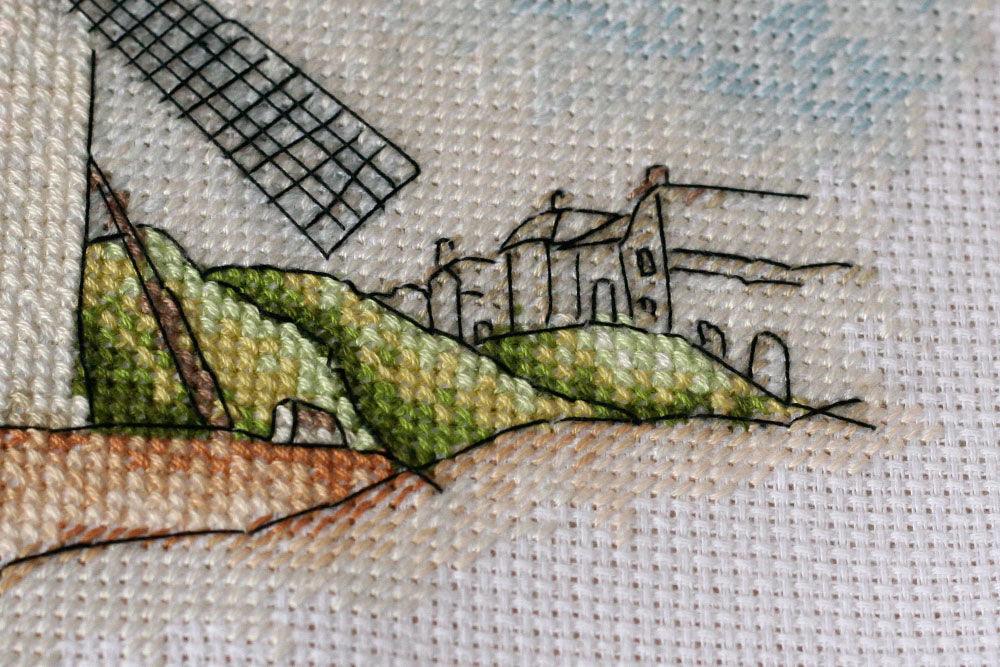 Cross-stitch kit Windmills AH-111 - Wizardi