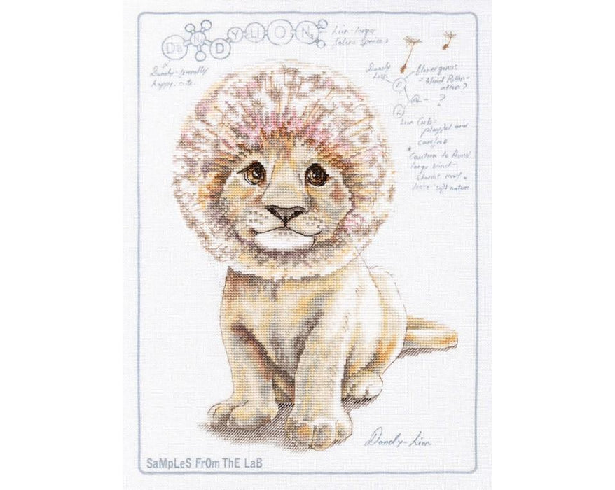 Cross-stitch Kit with printed background "DaNDY LiON" M70040 - Wizardi