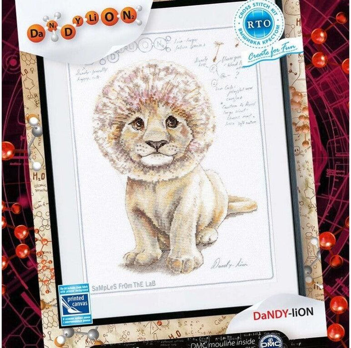 Cross-stitch Kit with printed background "DaNDY LiON" M70040 - Wizardi