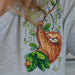 Cross Stitch on Clothes Perky Sloth B-538 / SV-538 - Wizardi