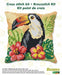 Cushion cross stitch kit "Toucan" 9572 - Wizardi