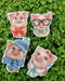 Cute Piggies P-279 / SR-279 Plastic Canvas Counted Cross Stitch Kit - Wizardi