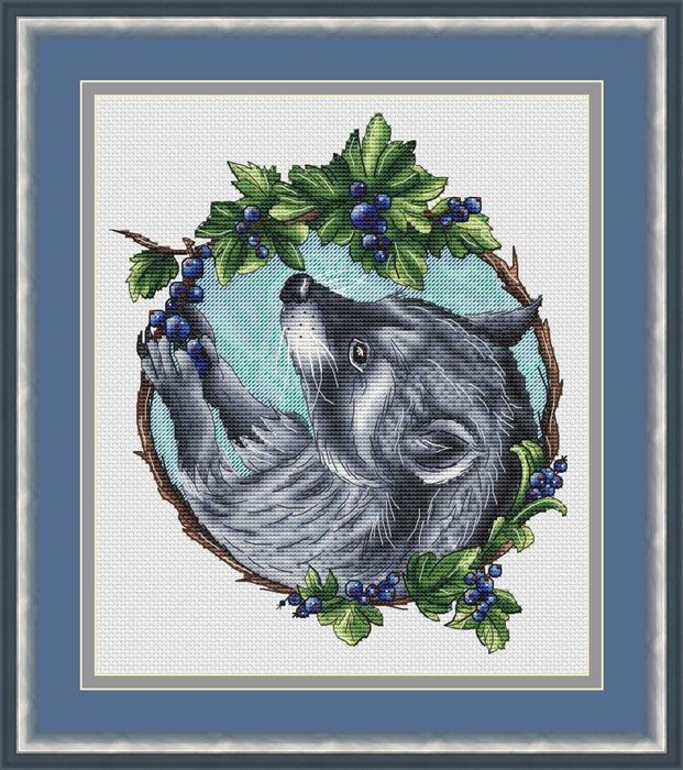 Cute Raccoon - PDF Cross Stitch Pattern - Wizardi