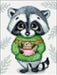 Cute Racoon CS2701 5.9 x 7.9 inches Crafting Spark Diamond Painting Kit - Wizardi