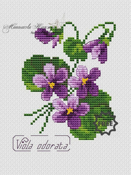 Daisies - PDF Free Cross Stitch Pattern - Wizardi