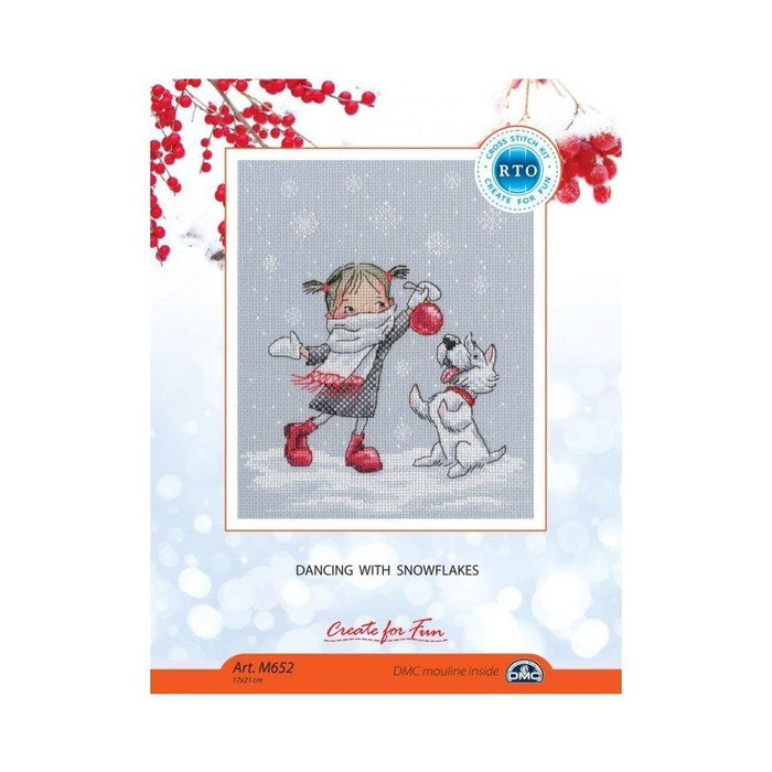 Dancing with snowflakes M652 Counted Cross Stitch Kit - Wizardi