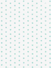 Designer Printed AIDA Canvas 18ct Green Polka Dots on White - Wizardi