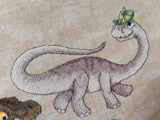 Dinosaurs. Brontosaurus - PDF Cross Stitch Pattern - Wizardi