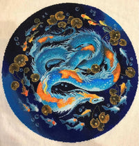 Dragon. Dance of lake depths - PDF Counted Cross Stitch Pattern - Wizardi