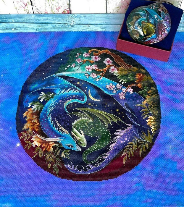 Dragon. Guardian of spring - PDF Counted Cross Stitch Pattern - Wizardi