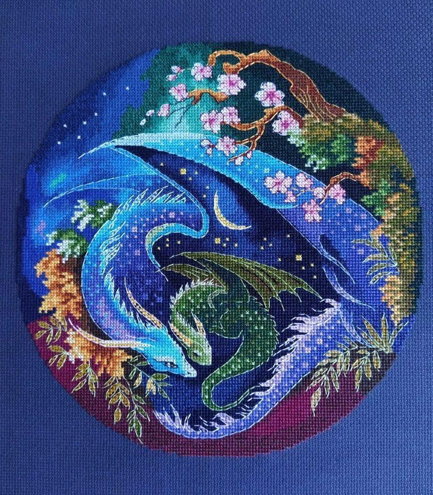 Dragon. Guardian of spring - PDF Counted Cross Stitch Pattern - Wizardi