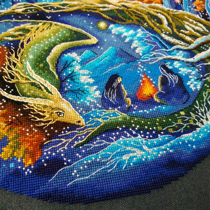 Dragon. Guardian of wayfarers - PDF Counted Cross Stitch Pattern - Wizardi