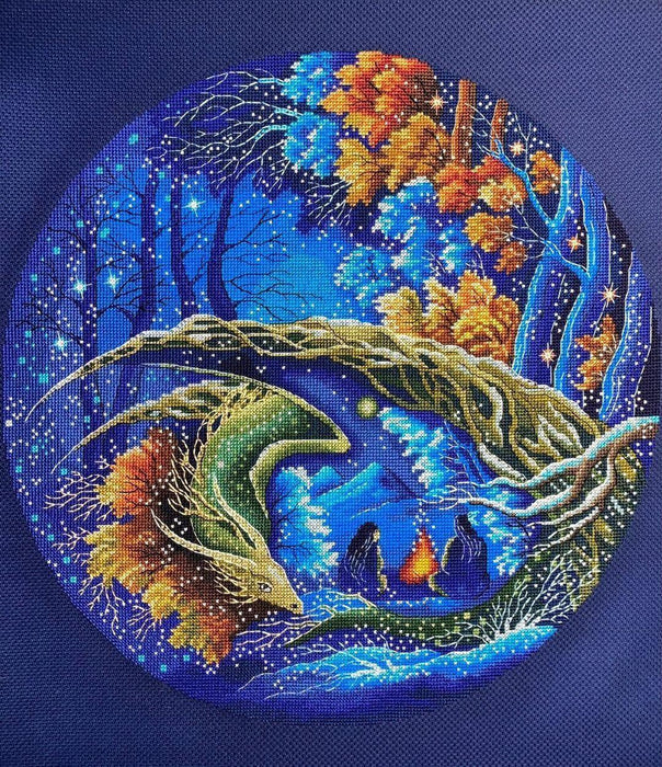 Dragon. Guardian of wayfarers - PDF Counted Cross Stitch Pattern - Wizardi