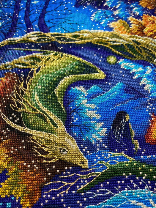 Dragon. Guardian of wayfarers - PDF Counted Cross Stitch Pattern - Wizardi