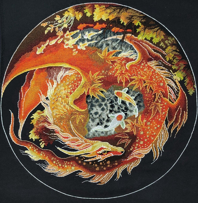 Dragon Koi - PDF Counted Cross Stitch Pattern - Wizardi