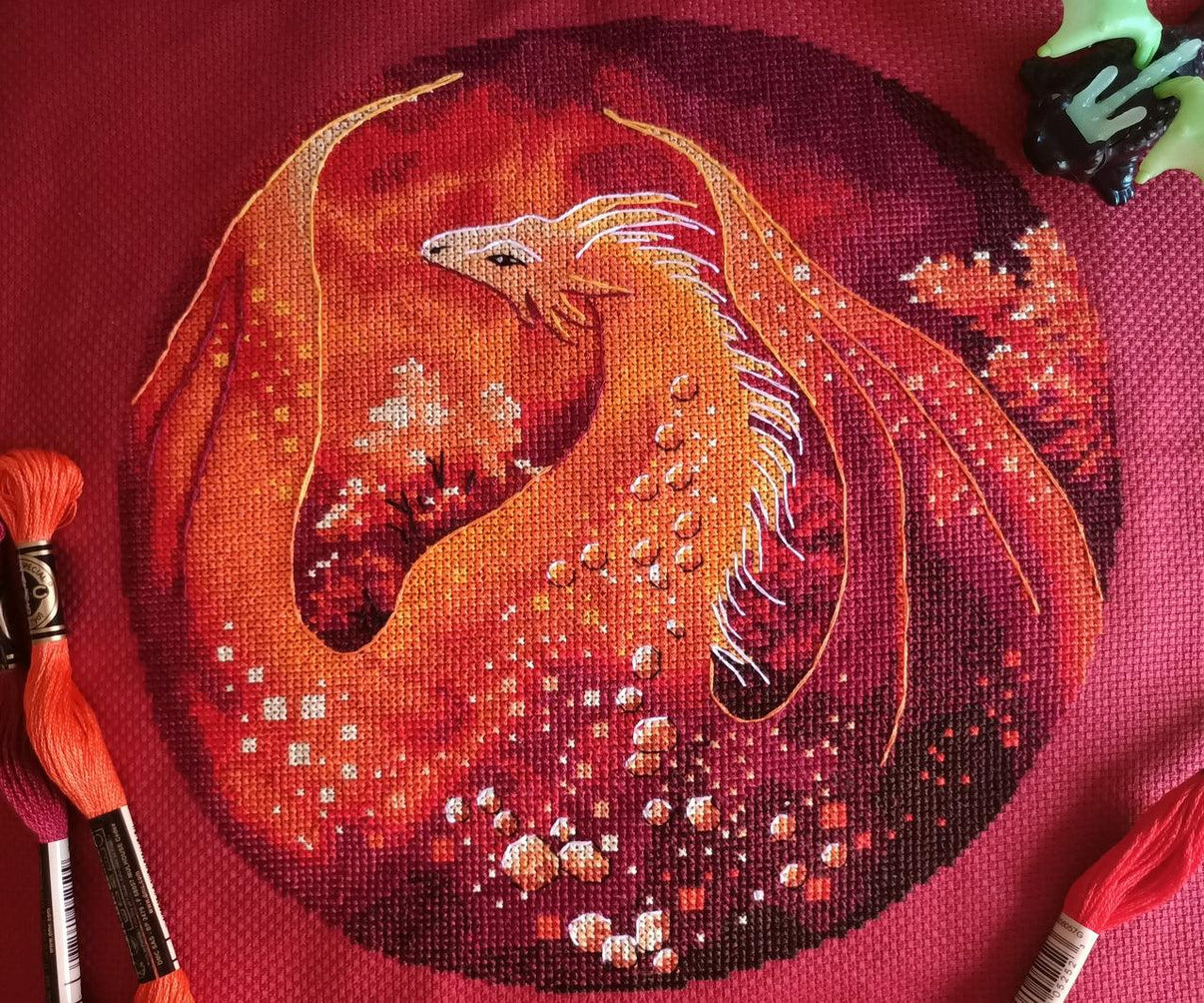 Dragon of the Fiery - PDF Counted Cross Stitch Pattern - Wizardi