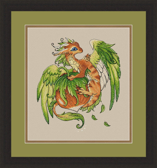 Dragon with a Nut - PDF Cross Stitch Pattern - Wizardi