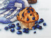 Dragon with Blueberry Muffin - PDF Cross Stitch Pattern - Wizardi