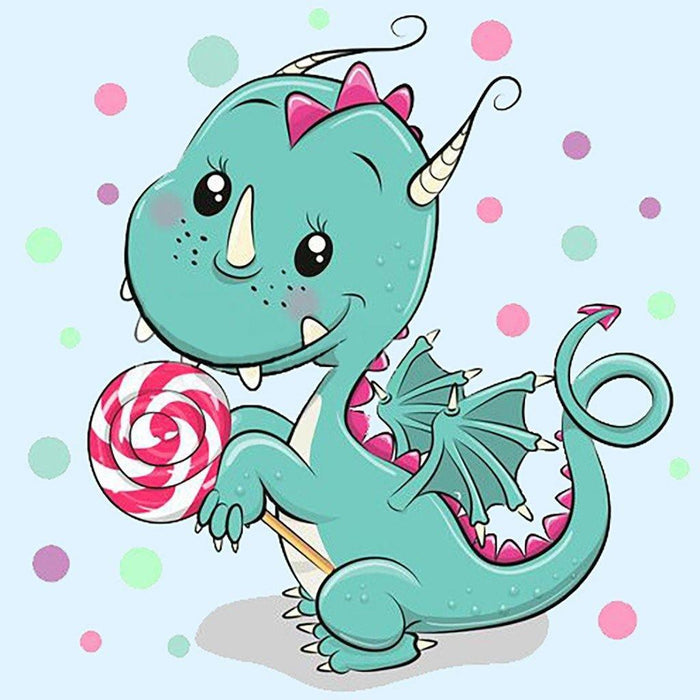 Dragon with Candy CS2471 7.9 x 7.9 inches Crafting Spark Diamond Painting Kits - Wizardi