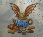 Dragon with Tea Pot - PDF Cross Stitch Pattern - Wizardi