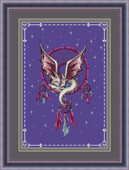 Dreamcatcher Dragon - PDF Cross Stitch Pattern - Wizardi