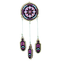 Dreamcatcher - Pink CSW202 Diamond Painting on Plywood Kit - Wizardi