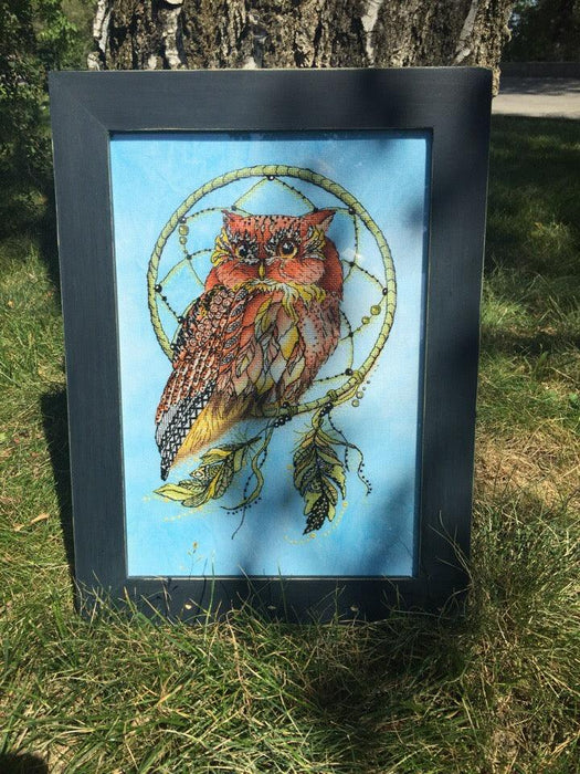 Dreamcatcher with Owl - PDF Cross Stitch Pattern - Wizardi