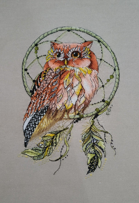 Dreamcatcher with Owl - PDF Cross Stitch Pattern - Wizardi