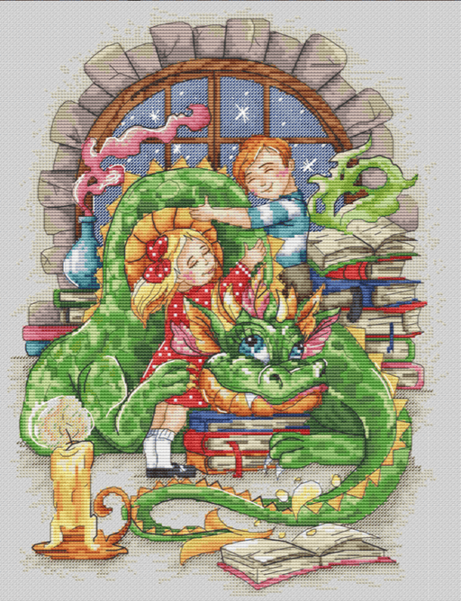 Dreams of Tame Dragon - PDF Cross Stitch Pattern - Wizardi