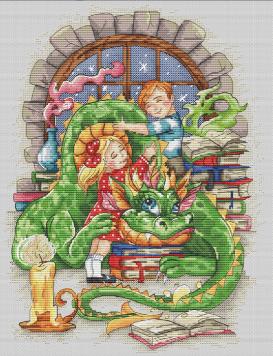 Dreams of Tame Dragon - PDF Cross Stitch Pattern - Wizardi