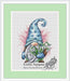 Dwarf with White Flowers - PDF Cross Stitch Pattern - Wizardi